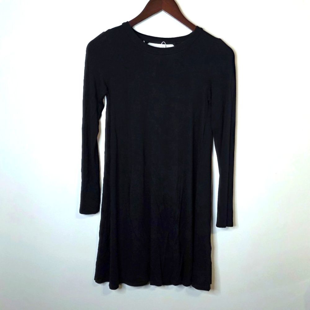 American Eagle Black Cut Out Back Long Sleeve Dress Size XS